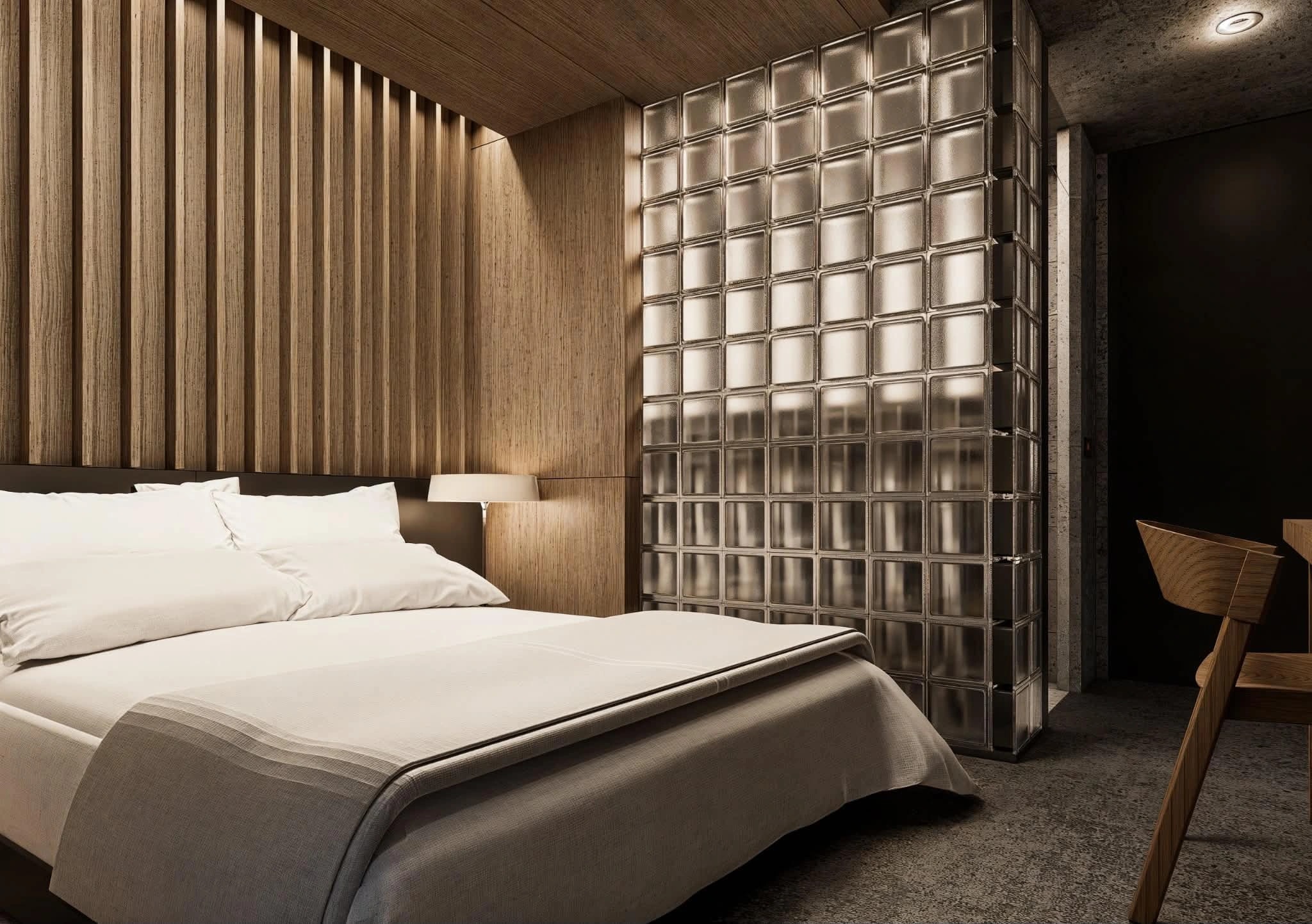 Kobo Panorama Suite, architectural render of the room interior